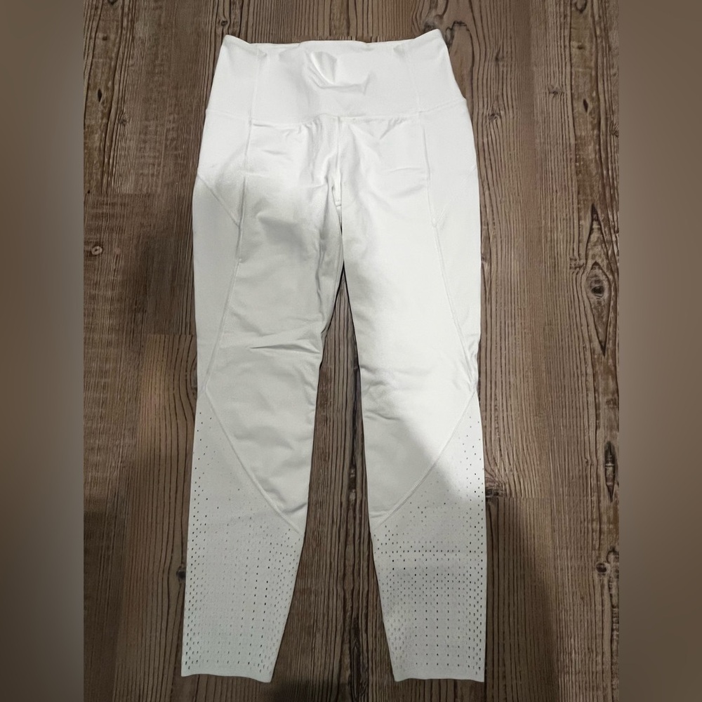 Lululemon Athletica White Perforated Leggings